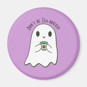 Cute Smiling Ghost & Japanska Tea Kanji Magnet