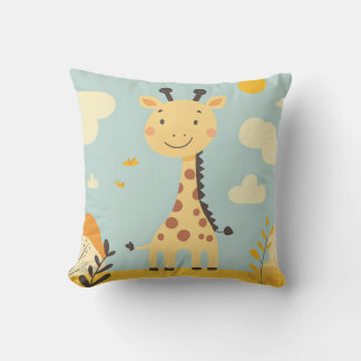 Cute Smiling Girafe Babu Nursery Home Decor Kudde