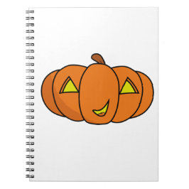 Cute Smiling Halloween Pumpkin Anteckningsbok