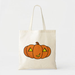 Cute Smiling Halloween Pumpkin Tygkasse