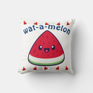 Cute Smiling Kawaii Watermelon Kudde