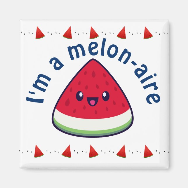 Cute Smiling Kawaii Watermelon Magnet (Framsidan)