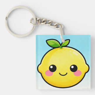 Cute Smiling Lemon Keychain