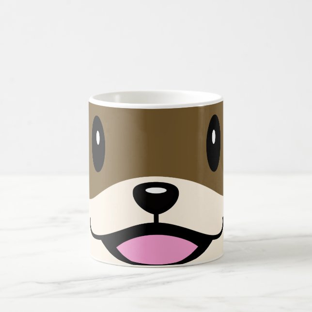 Cute Smiling Otter Kaffemugg (Center)