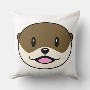 Cute Smiling Otter Kudde