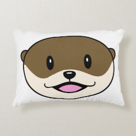 Cute Smiling Otter Prydnadskudde