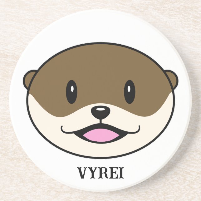 Cute Smiling Otter Underlägg (Framsidan)