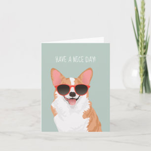Cute Smiling Pembroke Welsh Corgi för Hundälskare Kort