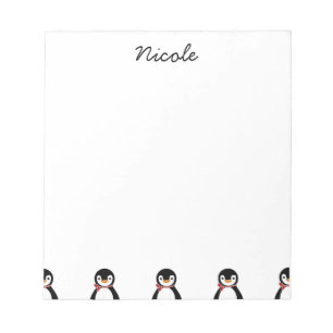 Cute Smiling Penguin med Scarf Anteckningsblock