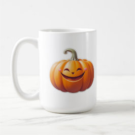 Cute Smiling Pumpkin - Roligtens falltecken Kaffemugg