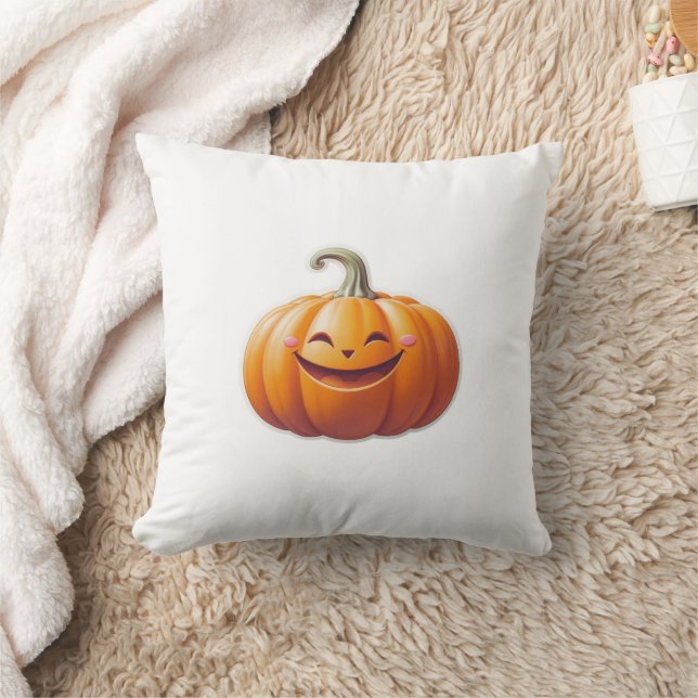 Cute Smiling Pumpkin - Roligtens falltecken Kudde (Filt)
