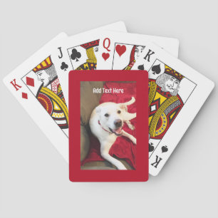 Cute Smiling Puppy Hund Red-jul Casinokort