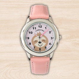 Cute smiling sloth for Girl Armbandsur