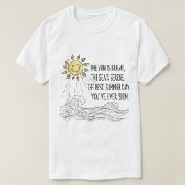 Cute Smiling Sol sommarvågskonst T Shirt