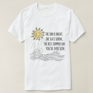 Cute Smiling Sol sommarvågskonst T Shirt