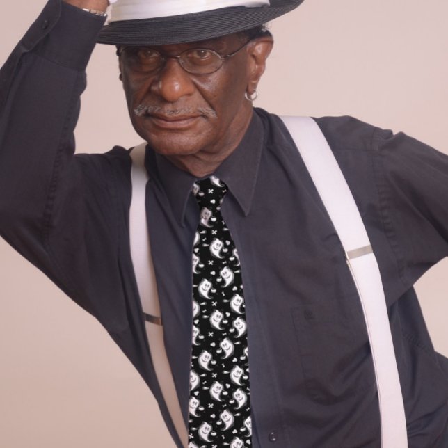 Cute Smiling Spöken Halloween Black Slips (Skapare uppladdad)