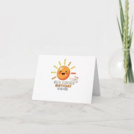Cute Smiling Sun Birthday Thank You Card - Sun Kis Tack Kort
