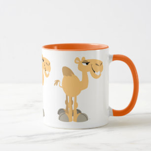Cute Smiling Tecknad Camel Mugg