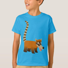 Cute Smiling Tecknad Coatimundi Barn T- Shirts Tee Shirt