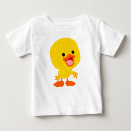Cute Smiling Tecknad Duckling Baby T-Shirt
