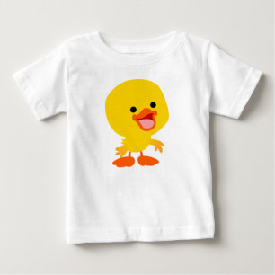 Cute Smiling Tecknad Duckling Baby T-Shirt