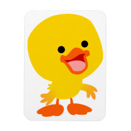 Cute Smiling Tecknad Duckling Flexible Magnet