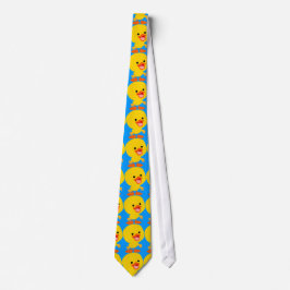 Cute Smiling Tecknad Duckling Tie Slips