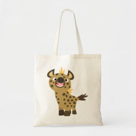 Cute Smiling Tecknad Hyena Bag Tygkasse