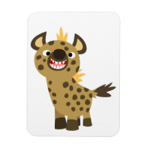 Cute Smiling Tecknad Hyena Flexible Magnet
