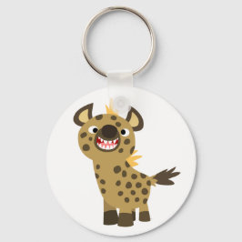 Cute Smiling Tecknad Hyena Keychain Nyckelring