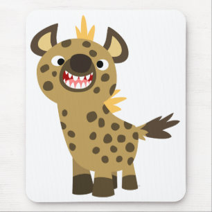 Cute Smiling Tecknad Hyena Mousepad Musmatta