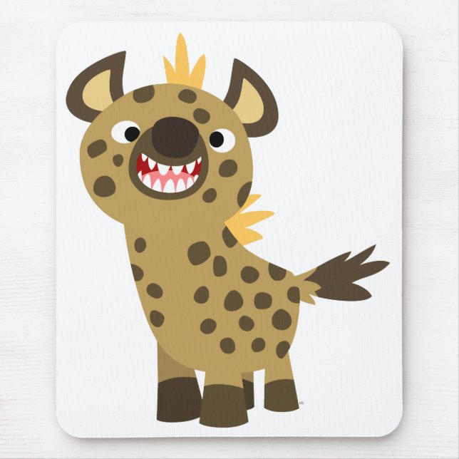 Cute Smiling Tecknad Hyena Mousepad Musmatta (Framsidan)