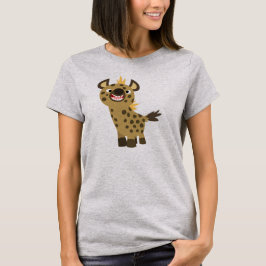 Cute Smiling Tecknad Hyena Women T-Shirt