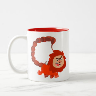 Cute Smiling Tecknad Manticore Mugg