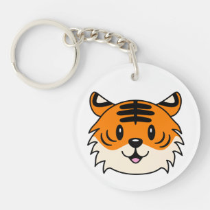Cute Smiling Tecknad Tiger