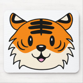 Cute Smiling Tecknad Tiger Musmatta