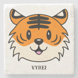 Cute Smiling Tecknad Tiger Stenunderlägg