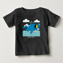 Cute Smiling Whale Cartoon – Kawaii Ocean Sea Life T Shirt