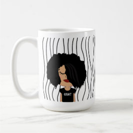 Cute Smirking Woman Stripe Mugg. Välj ditt utseend Kaffemugg