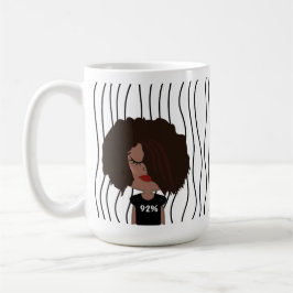 Cute Smirking Woman Stripe Mugg. Välj ditt utseend Kaffemugg