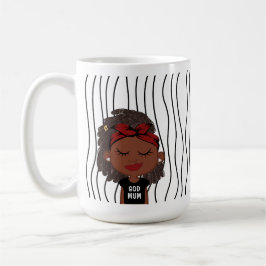 Cute Smirking Woman Stripe Mugg. Välj ditt utseend Kaffemugg