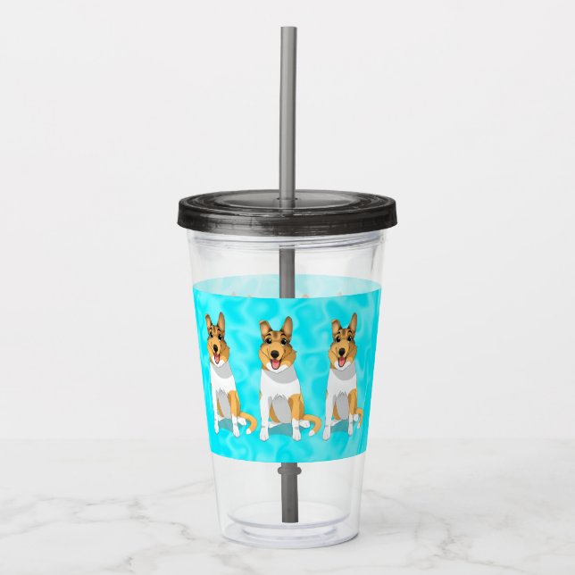 Cute Smooth Collie Hund    Take Away Mugg (Framsida)