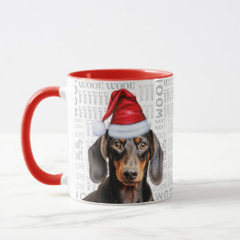 Cute Smooth Dachshund Lover Christmas Holiday Mugg
