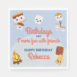 Cute S'mores Campout Födelsedagsfest Pappersservett