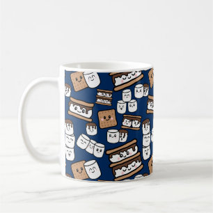 Cute Smores Marshmallow Illustration Kaffemugg