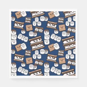 Cute Smores Marshmallow Illustration Pappersservett