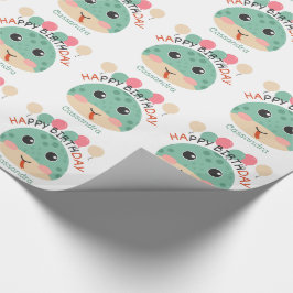 Cute Snake Ansikte-ballonger Namn Barns födelsedag Presentpapper