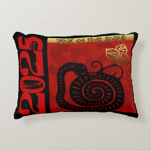 Cute Snake China Year 2025 Zodiac Birthday AP A Prydnadskudde