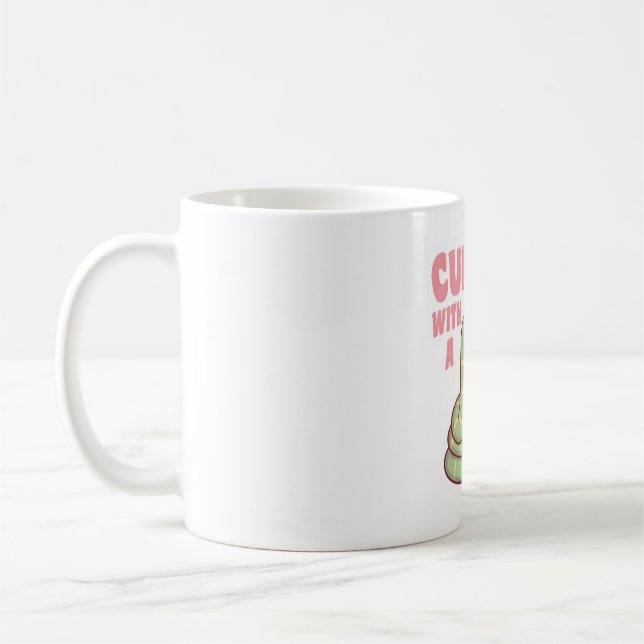 Cute Snake Curve med Bra Bok Kaffemugg (Vänster)