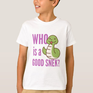 Cute Snake Kids Shirt - "Vem är en Bra Snek?" T